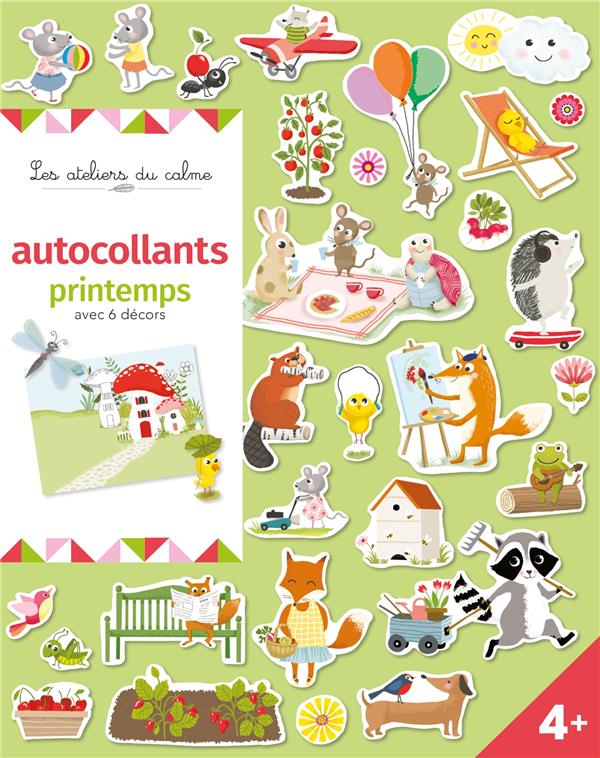 Les ateliers du calme : Autocollants Printemps : Avec 6 décors