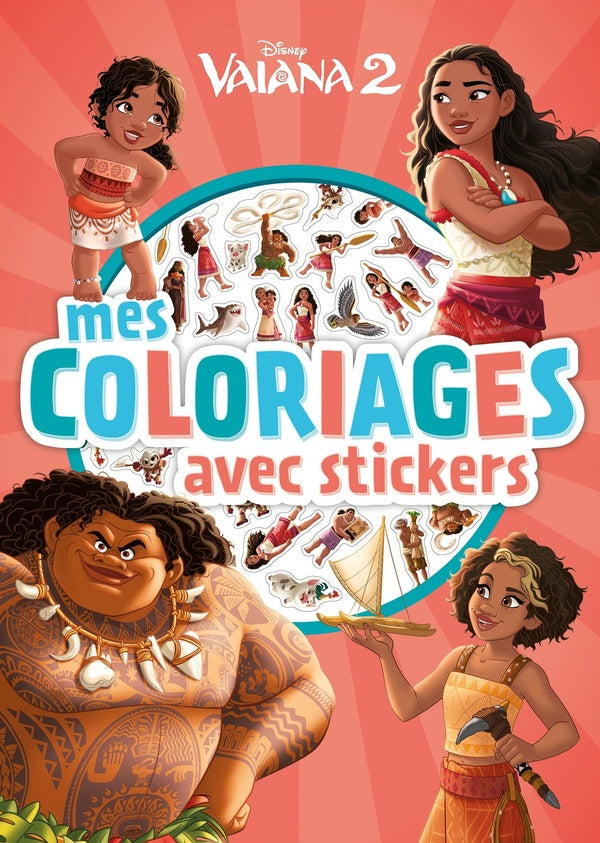 Mes coloriages avec stickers : Vaiana 2