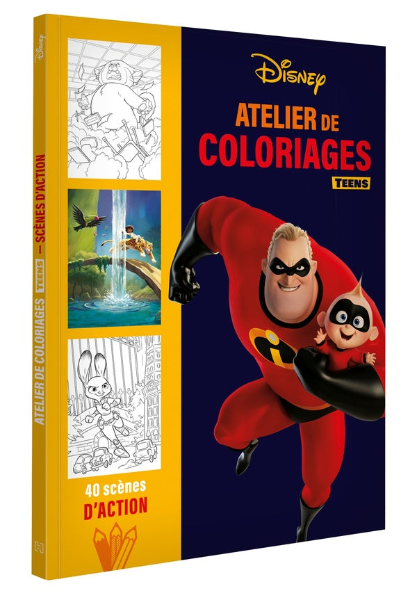 Atelier de coloriages teens : 40 scènes d'action