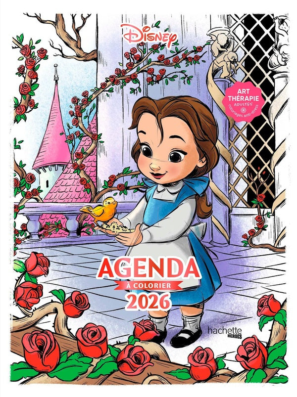 Agenda à colorier : Petites Poupées Disney (édition 2026)
