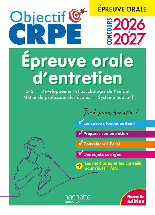 Objectif CRPE Tome 22 : Épreuve orale d'entretien (édition 2026/2027)