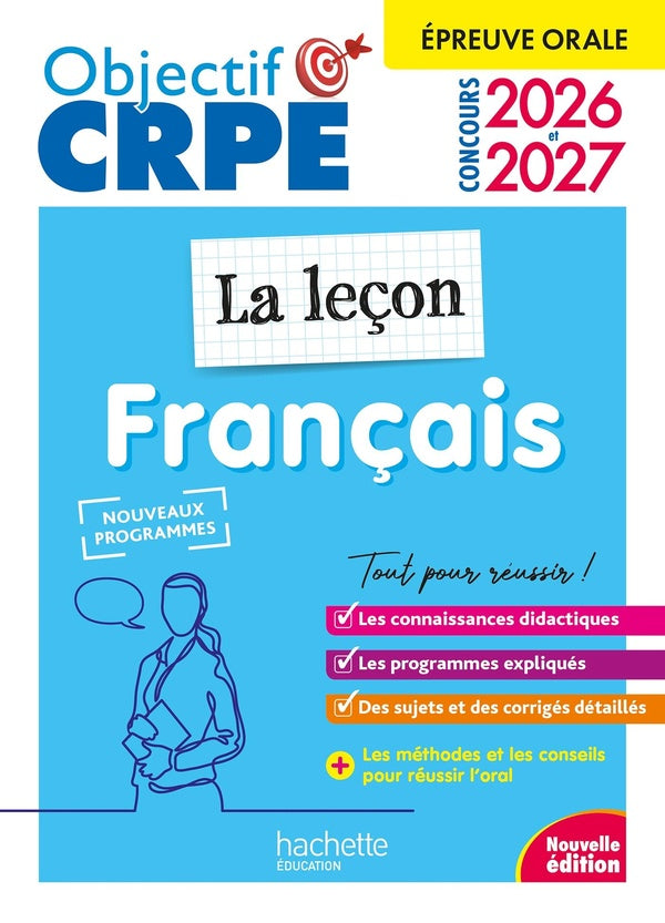Objectif CRPE : Français ; La leçon ; Épreuve orale d'admission (édition 2026/2027)