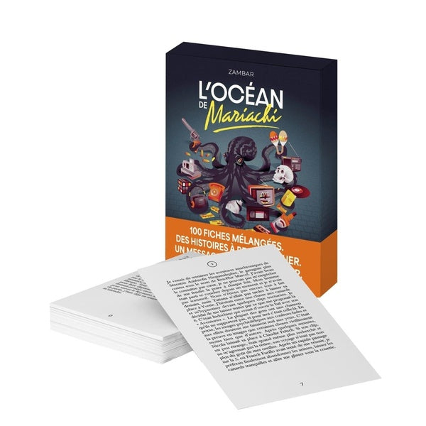 L'Océan de Mariachi : 100 fiches mélangées. Des histoires à reconstituer. Un message caché à décoder.