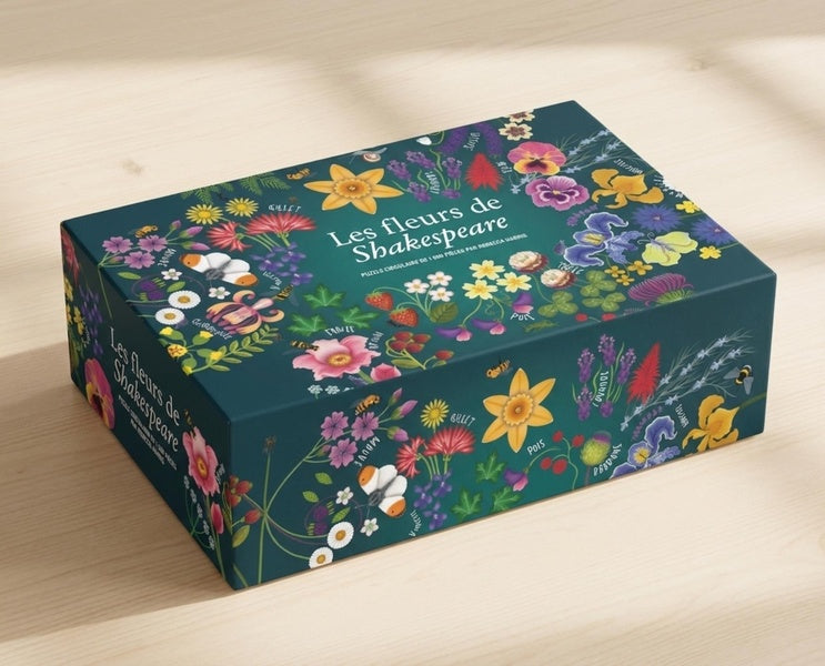 Les fleurs de Shakespeare : Puzzle circulaire de 1000 pièces par Rebecca Harris