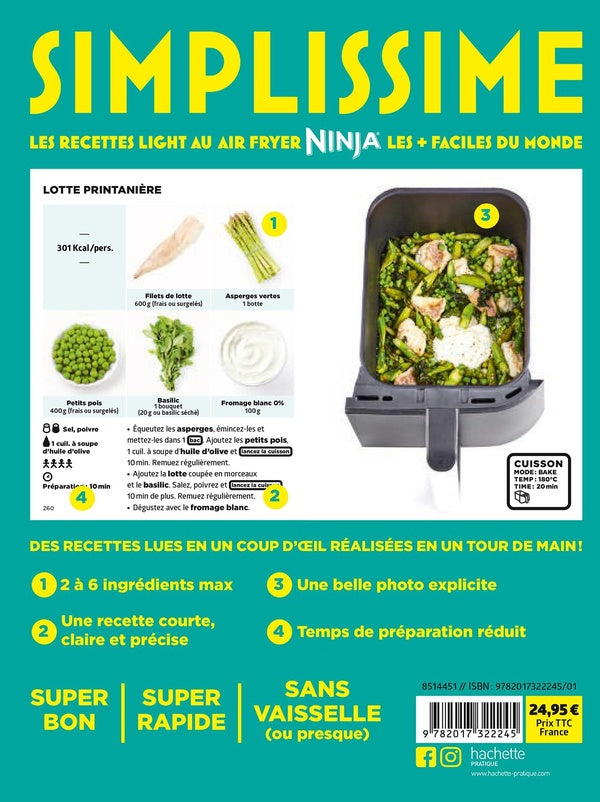 Simplissime : Les recettes Light au Airfryer Ninja les + faciles du monde