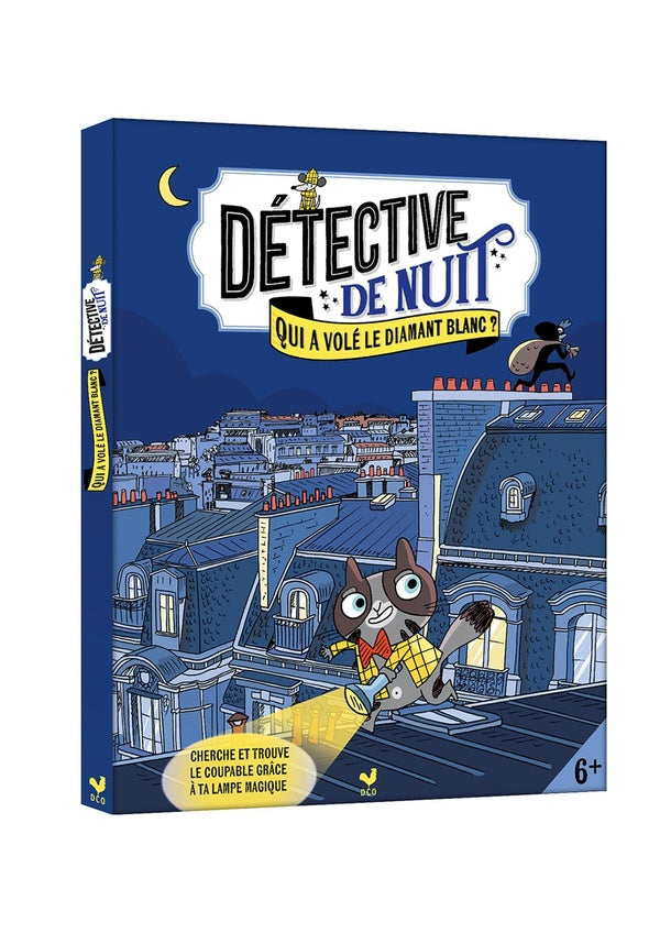 Cherche et trouve : Détective de nuit ; Qui a volé le diamant blanc ?
