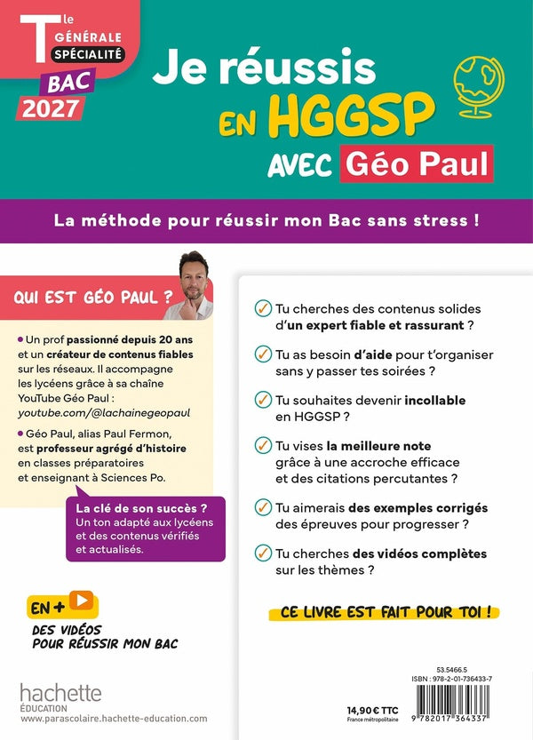 Je réussis en HGGSP avec GéoPaul ; Terminale générale spécialité (édition 2027)