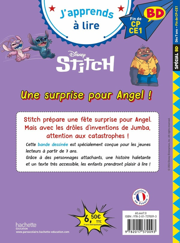 J'apprends à lire : Disney BD ; Fin de CP, CE1 ; Lilo & Stitch : Une surprise pour Angel !