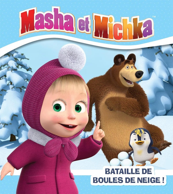 Masha et Michka : bataille de boules de neige !