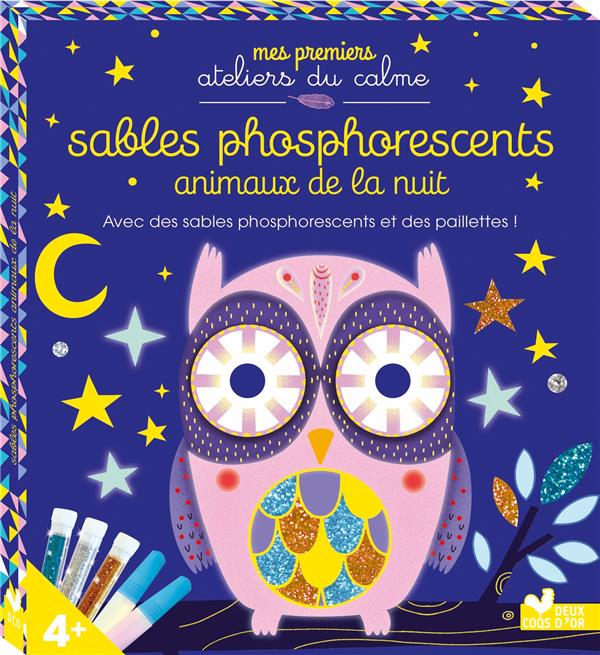 Sables phosphorescents et paillettes ; animaux de la nuit