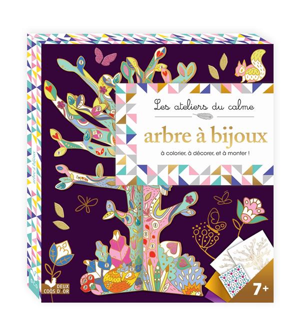 Les ateliers du calme : arbre à bijoux à strass ; boîte avec accessoires