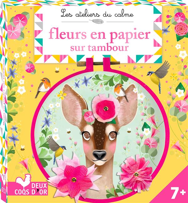 Les ateliers du calme : fleurs en papier sur tambour