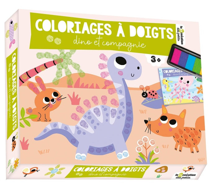 Coloriages à doigts : dino et compagnie