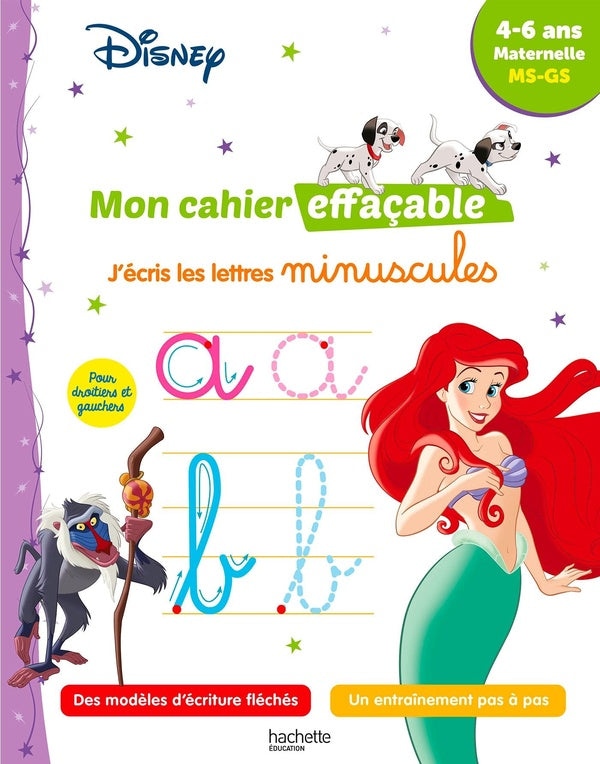 Mon cahier effaçable ; J'écris les lettres minuscules