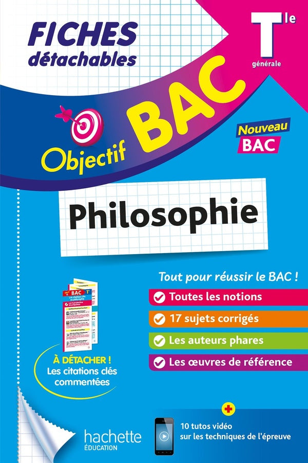 Objectif bac : Philosophie ; Terminale ; Fiches détachables