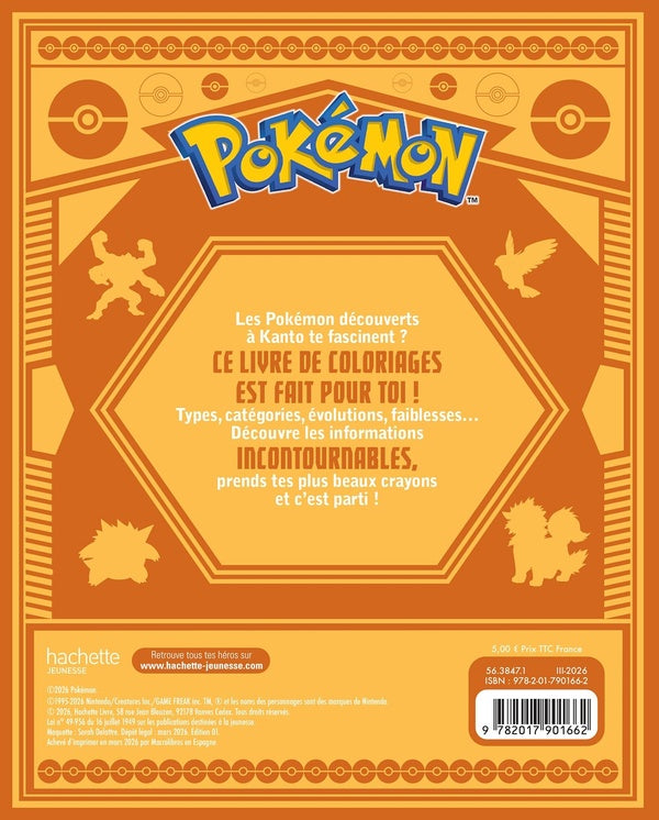 Pokémon : Pokédex à colorier Kanto