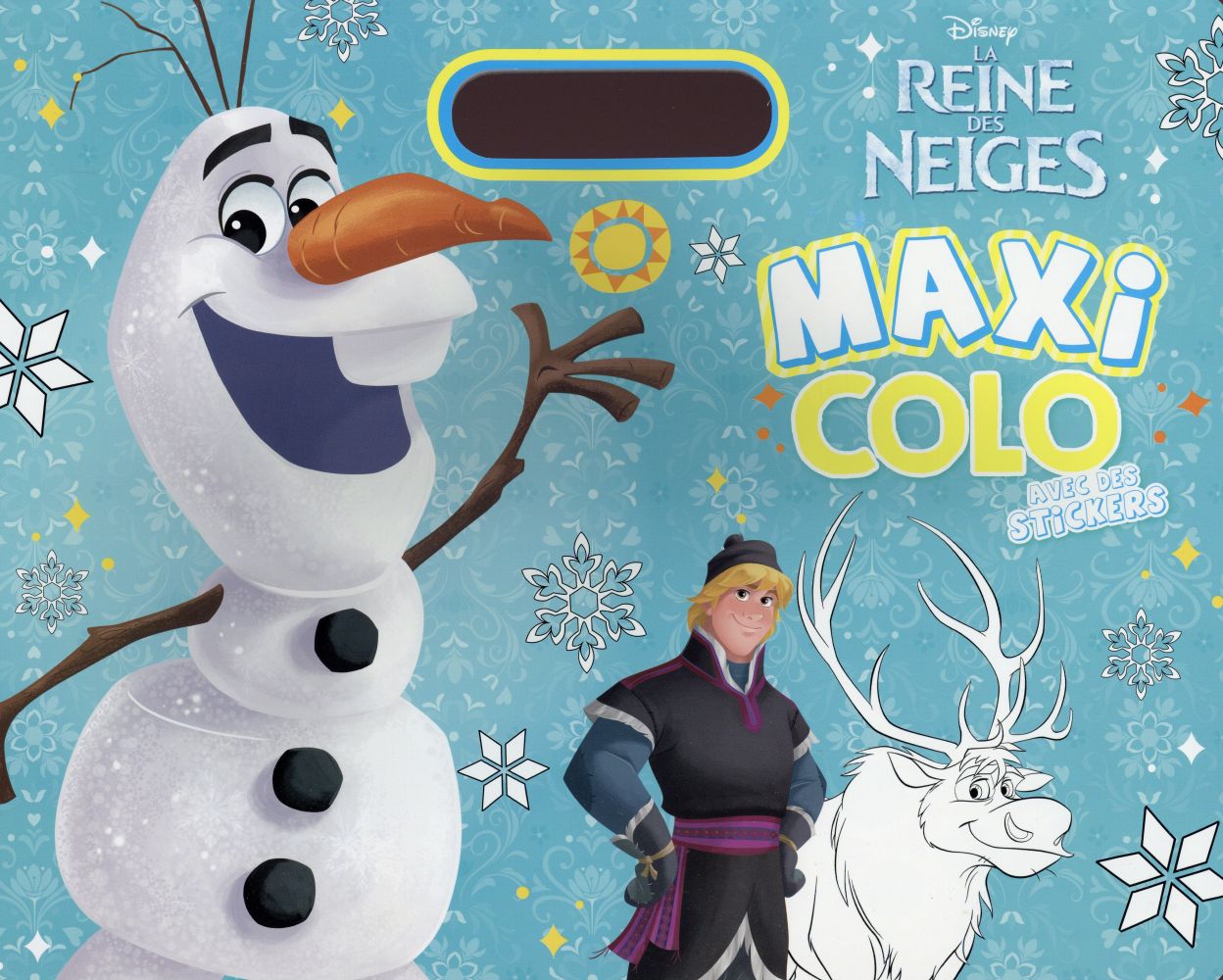 Maxi colo : La Reine des Neiges : Olaf ; avec des stickers