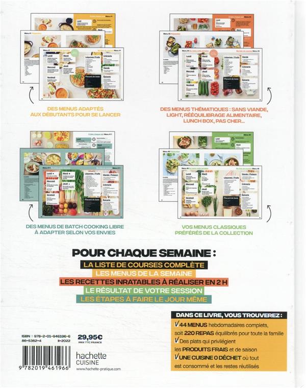 La bible du batchcooking en 2h je cuisine pour toute la semaine
