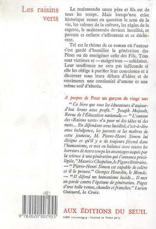 Les raisins verts