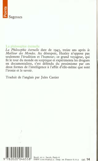 La philosophie éternelle ; philosophia perennis