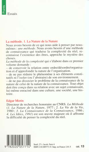 La méthode Tome 1 ; la nature de la nature
