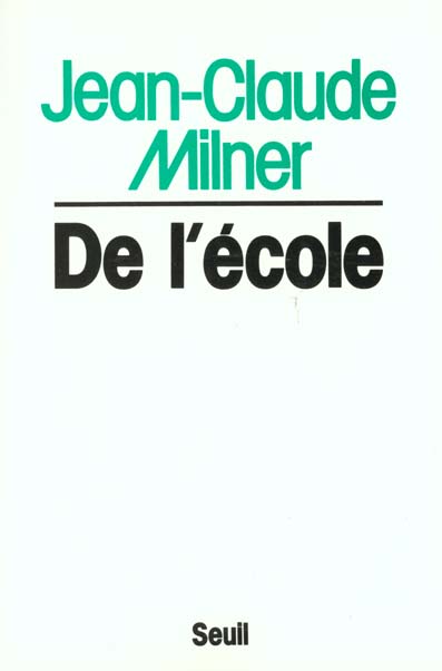 De l'ecole