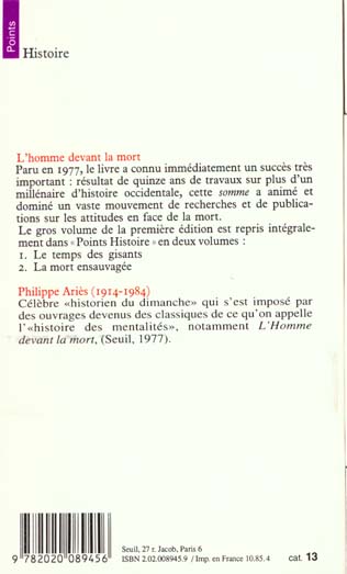 L'homme devant la mort Tome 2 : La mort ensauvagée