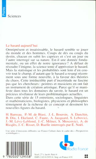 Le hasard aujourd'hui