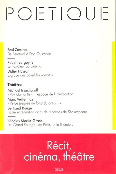 POETIQUE n.87 : récit, cinéma, théâtre
