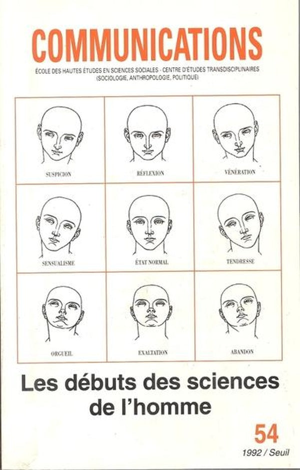 Revue communications n.54 : les débuts des sciences de l'homme