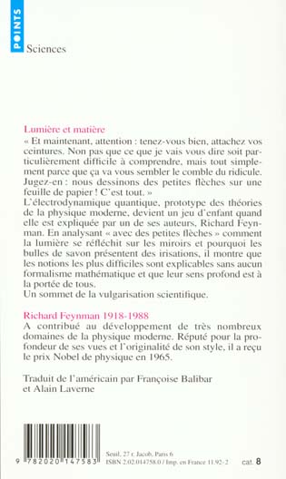 Lumière et matière : Une étrange histoire