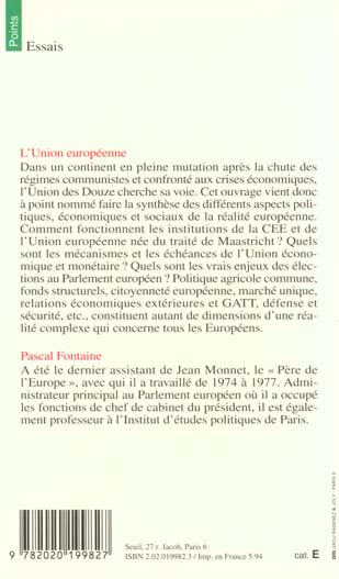 L'union europeenne. bilan et perspectives de l'integration communautaire