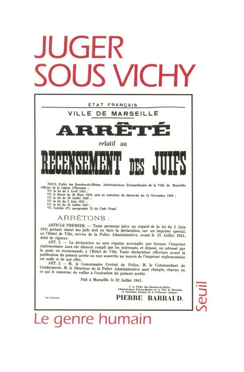 Le genre humain n.28 : juger sous Vichy