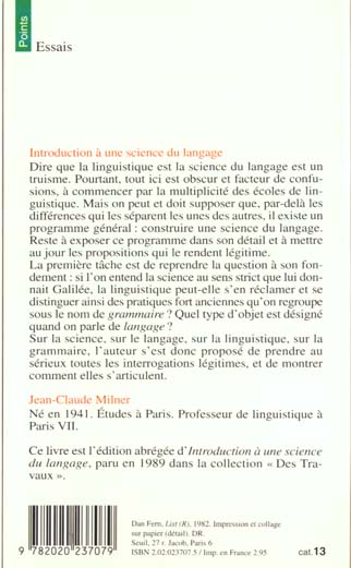 Introduction a une science du langage