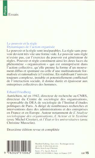 Le pouvoir et la règle : Dynamiques de l'action organisée (2e édition)