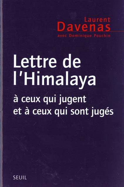 Lettre de l'himalaya a ceux qui jugent et a ceux qui sont juges
