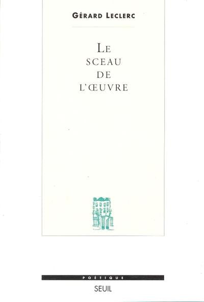 Revue poétique : le sceau de l'oeuvre