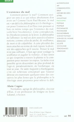 L'existence du mal