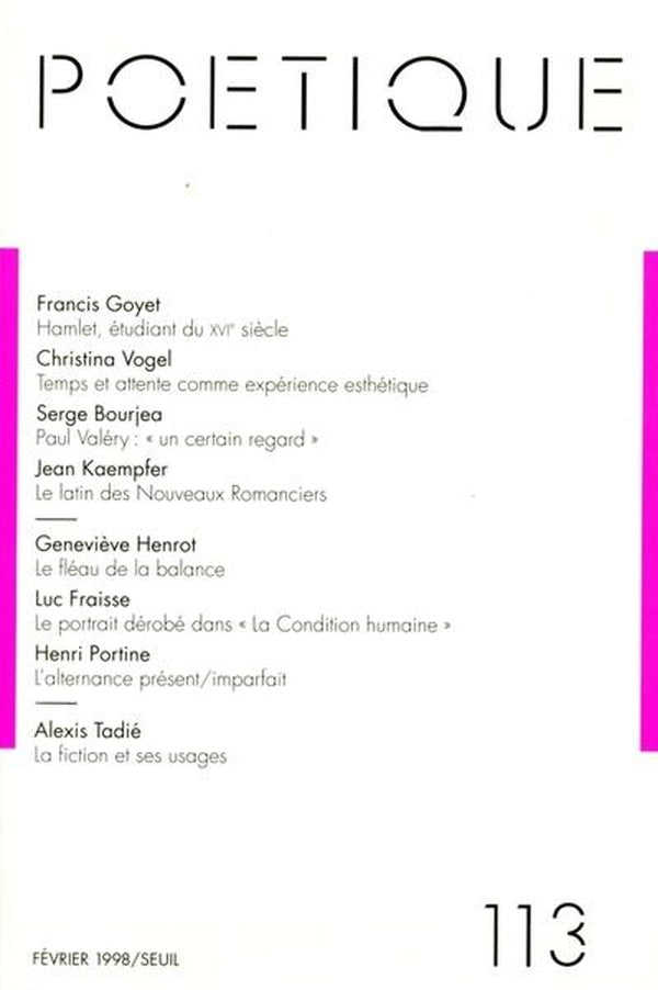 Poetique, n 113 - flash vidéo