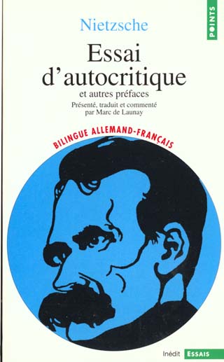 Essai d'autocritique, et autres prefaces