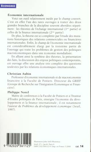 Economie internationale. faits, theories et politiques