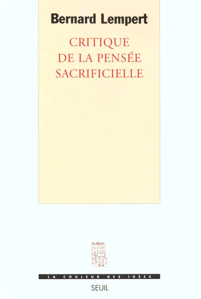 Critique de la pensee sacrificielle - flash vidéo