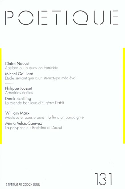 Poetique, n 131 - flash vidéo