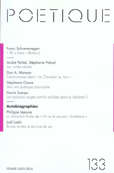 Poetique, n 133 - flash vidéo