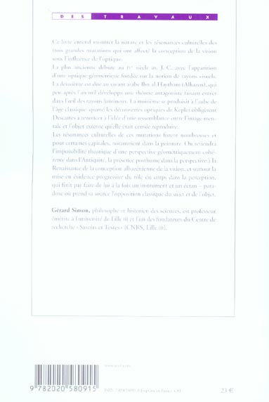 Archeologie de la vision. l'optique, le corps, la peinture