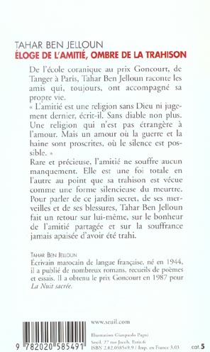 éloge de l'amitié, ombre de la trahison