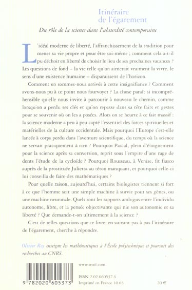 Itinéraire de l'égarement ; du rôle de la science dans l'absurdité contemporaine