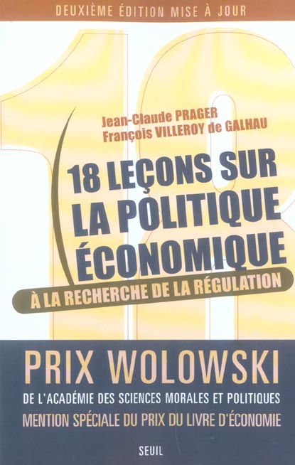 Essais (h.c.) dix-huit lecons sur la politique economique. a la recherche de la regulation (2e édition) - flash vidéo