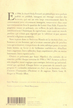 Estimable redacteur en chef... 60 ans de lettres d'immigrés juifs en amérique