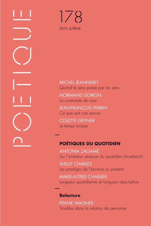 Revue poétique n.178 : poétiques du quotidien